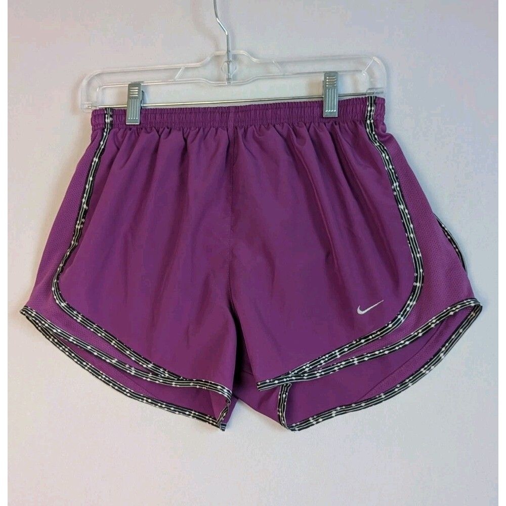 Nike Dri Fit Shorts Women's M Athletic Running Elastic Waist Purple Lined Jogger
